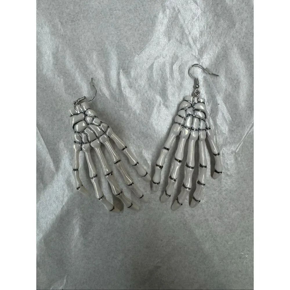 Skeleton Hands Dangle Earrings